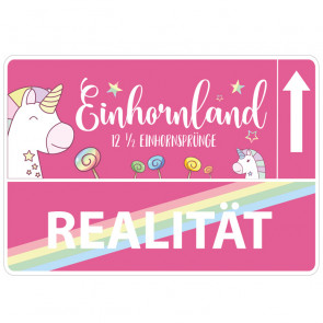 Wandsticker Einhornland