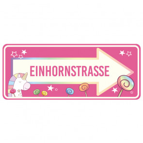 Wandsticker Einhornstraße