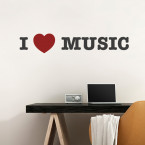I LOVE MUSIC Wandtattoo