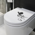 Design-WC-Deckel-Aufkleber Vogel-Ranke 