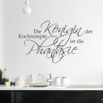 Die Königin der Kochrezepte Wandtattoo Spruch