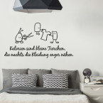 Wandtattoo Spruch - Kalorien sind kleine Tierchen