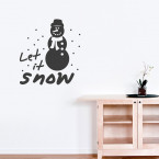 Wandtattoo Spruch - Let it snow