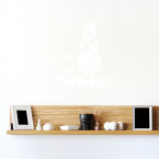 Wandtattoo Spruch - Let it snow