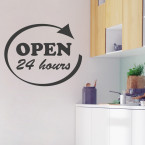 Wandtattoo Spruch - Open 24 hours