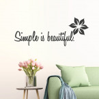 Wandtattoo Spruch - Simple is beautiful