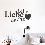 Wandtattoo Spruch - Lebe Liebe Lache