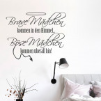 Wandtattoo Spruch - Brave Mädchen kommen ... 