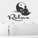 Wandtattoo Spruch - Relax Yin Yang