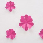 Wandtattoo 3D - Blumen pink