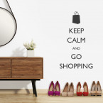 Wandtattoo Spruch - Keep calm and go shopping