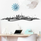 Wandtattoo Skyline Moskau mit Fluss