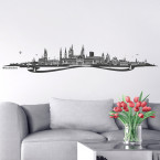 Wandtattoo Skyline Wiesbaden mit Fluss