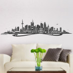 Wandtattoo Skyline Frankfurt mit Fluss