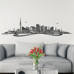 Wandtattoo Skyline Hamburg mit Fluss