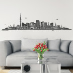 Wandtattoo Skyline Hamburg ohne Fluss