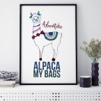 adventure alpaca poster