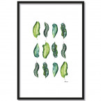Poster Blätter 3 x 4