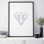 poster diamant watercolour