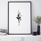 ballerina origami poster