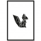 eichhörnchen origami poster