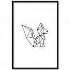 eichhörnchen origami poster