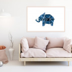 elefant origami poster