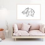 elefant origami poster