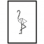 flamingo origami poster