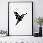 kolibri origami poster