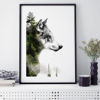 forest wolf poster wolf wald