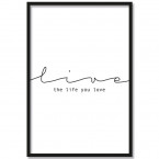Poster live the life you love