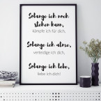 Poster Solange ich noch stehen kann, kämpfe ich für dich...