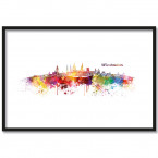 Skyline Wiesbaden Aquarell