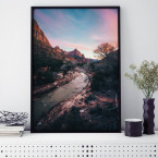 Poster Felsen und Fluss