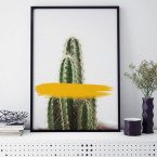 Poster Kaktus Gelb Rahmen