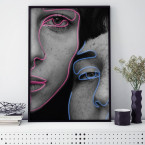 Poster Porträt zwei Mädchen Rahmen