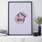 Poster Lippen Pastell Lila Pastell