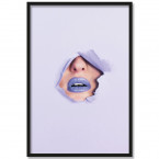 Poster Lippen Pastell Lila Pastell