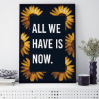 Poster mit Spruch und Blumen