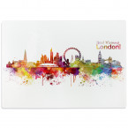 Glasschneidebrett Aquarell Skyline London