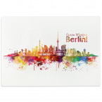 Glasschneidebrett Aquarell Skyline Berlin