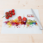 Glasschneidebrett Aquarell Skyline Berlin