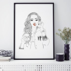 Poster Line Art Gina
