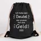 juniwords turnbeutel ich habe den beutel, der andere hat das Geld natur