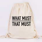 JUNIWORDS Turnbeutel What must that must
