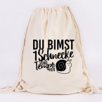 JUNIWORDS Turnbeutel Du bimst 1 Schnecke vong Tempo her