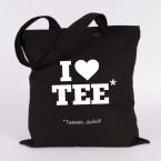 JUNIWORDS Jutebeutel "I love Teeeeequila". Pink