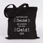 JUNIWORDS Jutebeutel "Ich hab den Beutel, der andere hat das Geld". NAtur