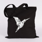 jutebeutel kolibri origami